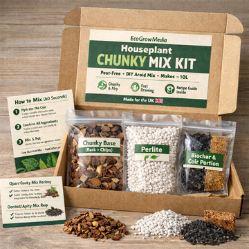 Houseplant Chunky Mix Kit (10L) – Peat-Free DIY Aroid Soil | Fast-Draining, Airy Mix | UK Made